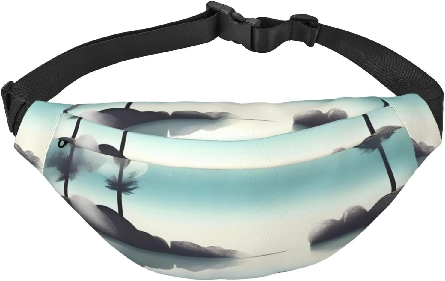 Tranquil Lakes Men'S And Women'S Waist Pack, Crossbody Bag With Adjustable Belt For Running, Traveling, Sports, Hiking