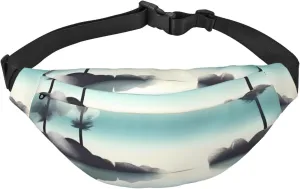 Tranquil Lakes Men'S And Women'S Waist Pack, Crossbody Bag With Adjustable Belt For Running, Traveling, Sports, Hiking