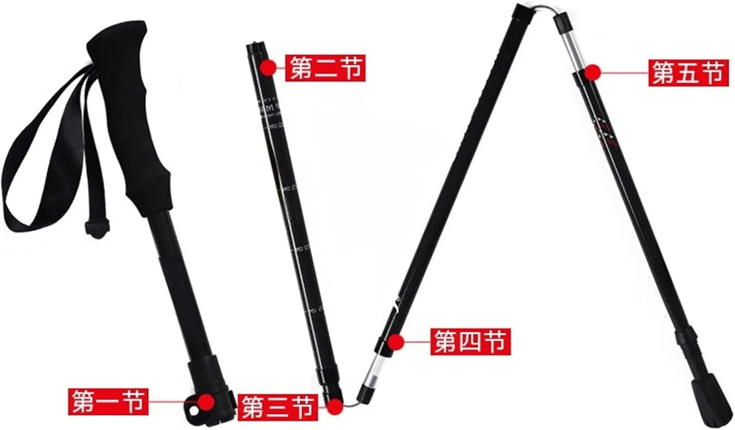 Travel Trekking Pole Trekking Poles Lightweight Carbon Fiber Adjustable Hiking Poles Walking Sticks for Camping Outdoor Activities