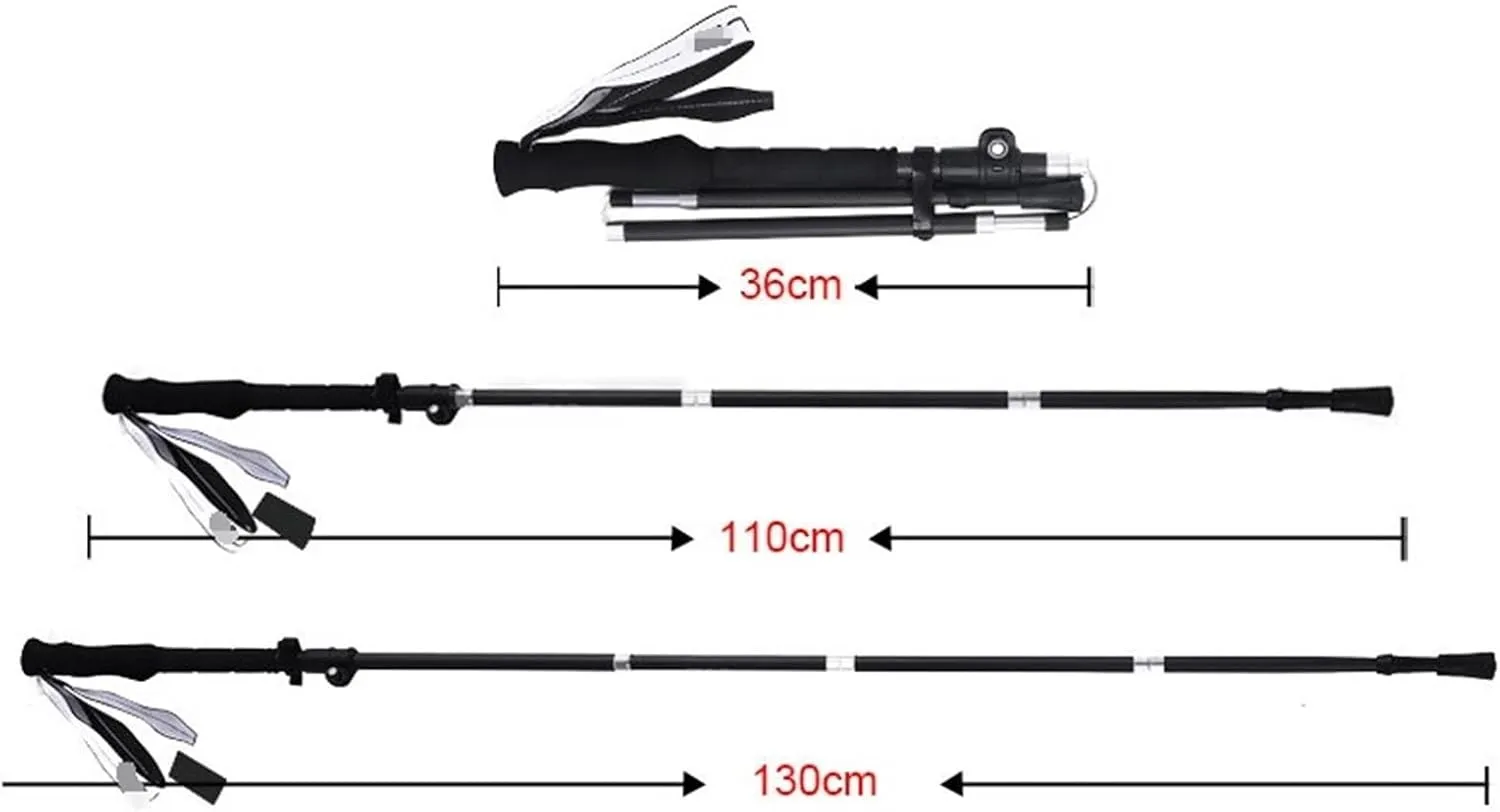 Travel Trekking Pole Trekking Poles Lightweight Carbon Fiber Adjustable Hiking Poles Walking Sticks for Camping Outdoor Activities