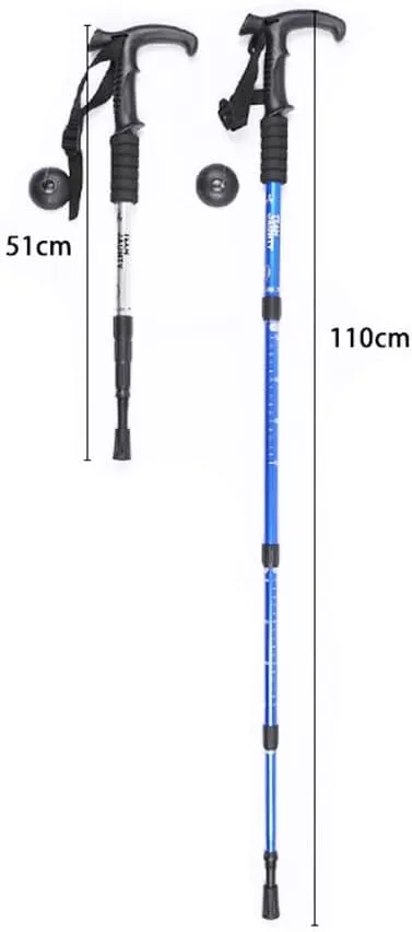 Trekking Poles for Outdoor Hiking - Lightweight and Durable Aluminum Alloy, T-Handle and Adjustable Length - Perfect for Mountain Climbing and Hiking