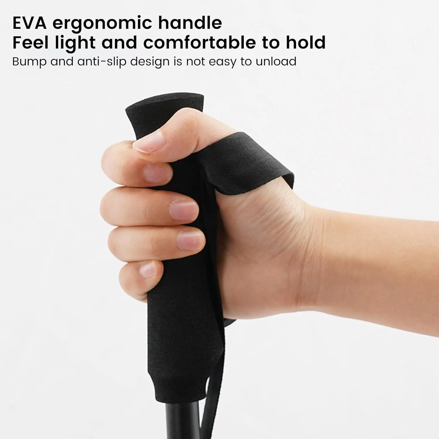 Trekking Poles, Lightweight Telescopic Hiking Poles with EVA Handle Walking Sticks for Camping, Climbing, Backpacking, Mountaineering