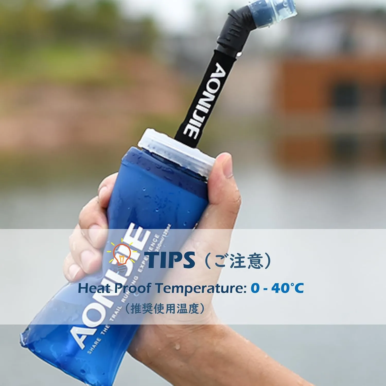 TRIWONDER TPU Soft Folding Water Bottles BPA-Free Collapsible Flask for Hydration Pack - Ideal for Running Hiking Cycling Climbing (600ml/20.29oz - Pack of 2)
