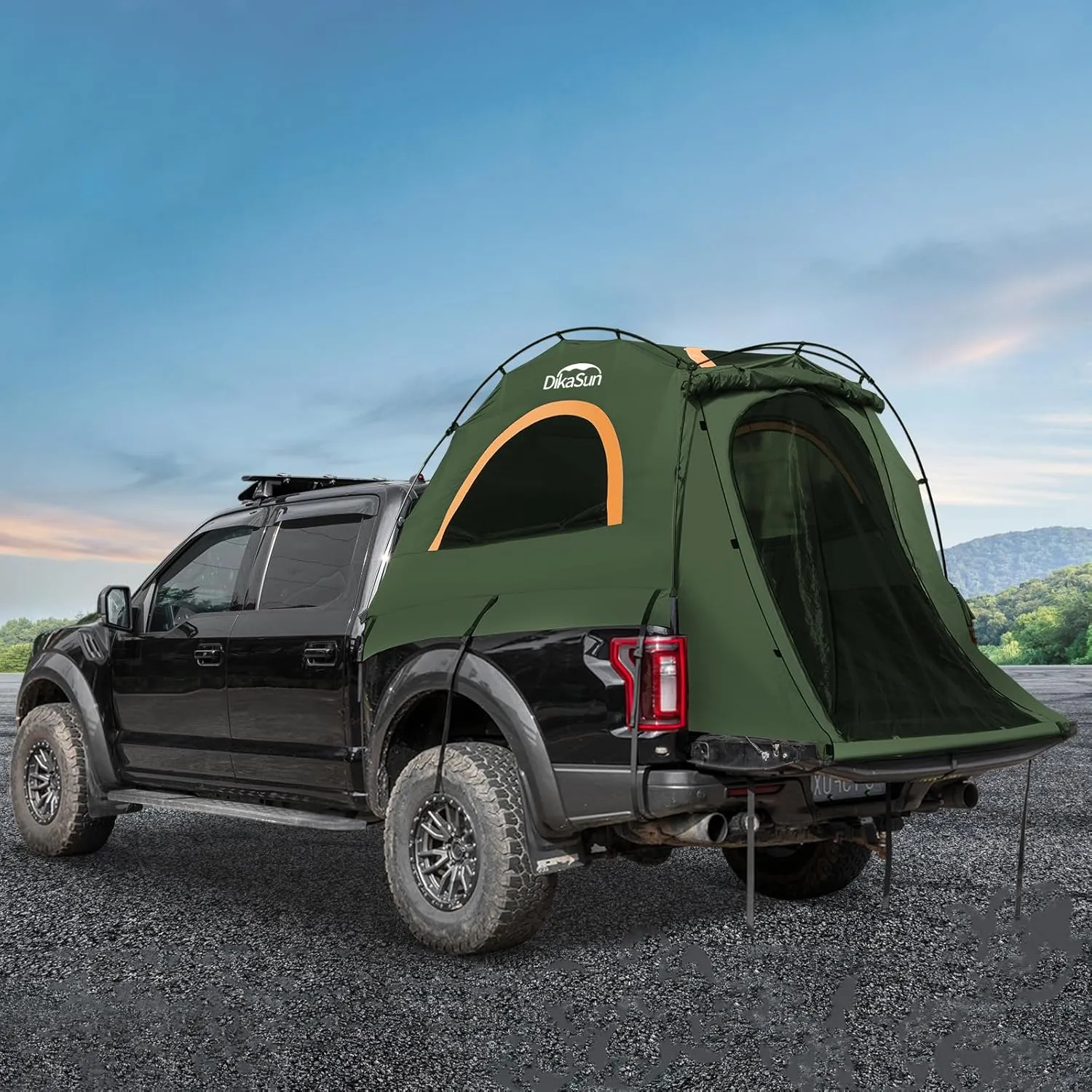 Truck Bed Tent: Double Layer 10-Minute Quick Setup Pickup Tent 6.4-6.7 FT, Waterproof PU3000mm Tear-Resistant Truck Tent for 2 Person Camping