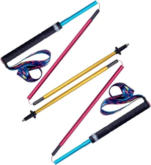 Ultralight Carbon Fiber Trekking Poles,Collapsible Hiking Trekking Sticks with Quick Lock System 7075 Aluminum EVA Grip Handle for Mountaining, Camping, Backpacking (2pc 110cm)