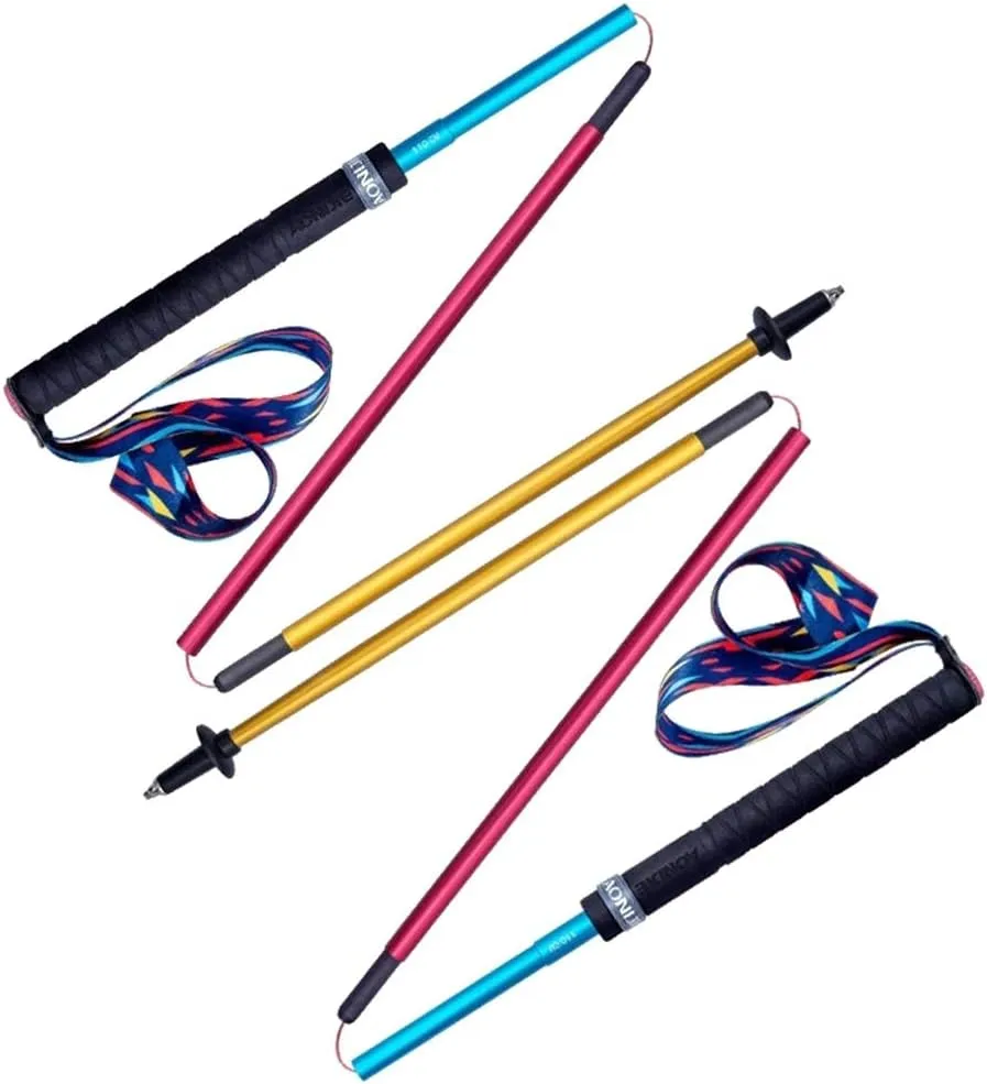 Ultralight Carbon Fiber Trekking Poles,Collapsible Hiking Trekking Sticks with Quick Lock System 7075 Aluminum EVA Grip Handle for Mountaining, Camping, Backpacking (2pc 110cm)