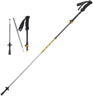 Ultralight Trekking Poles – 2PC Carbon Fiber & Aluminum Hiking Walking Sticks with Grips, Collapsible Quick Lock System for Hiking, Backpacking, Camping, Mountaineering (Orange)