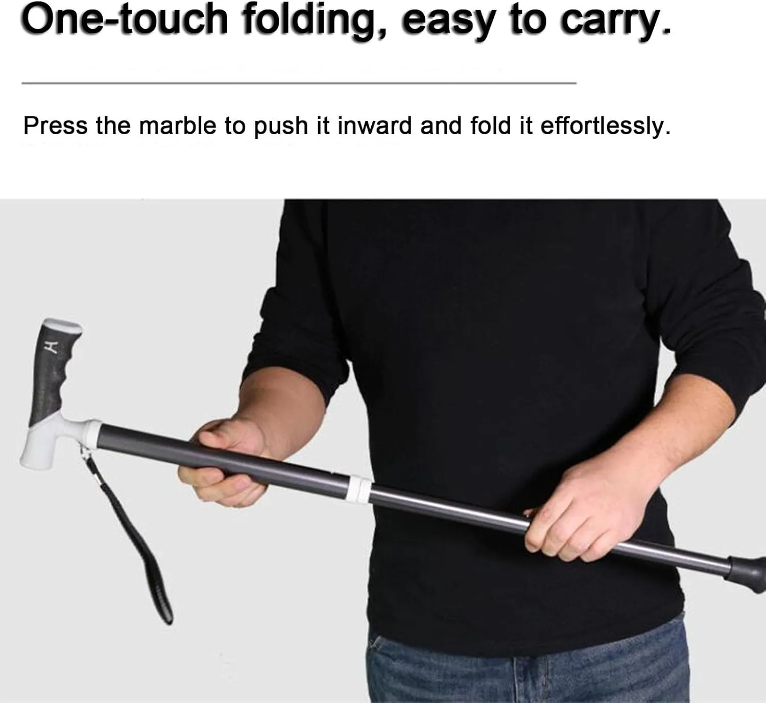 Ultralight Trekking Poles-90° Swivel Handle Hiking Sticks for Backpacking Titanium Alloy Walking or Hiking Sticks with Quick Adjustable Locks(A,38~105cm)