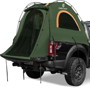 Umbrauto Truck Bed Tent: 6.4-6.7ft Truck Tent Easy Setup for Camping, 3000mm Waterproof Pickup Truck Tent for 2 Person with Double Layer Windows Olive Green
