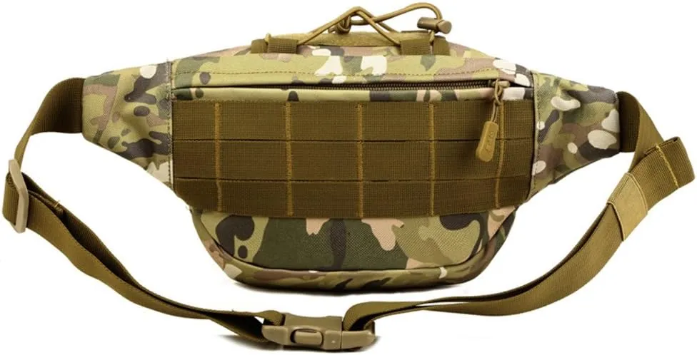 UNISTRENGH Military Fanny Pack Tactical Waist Bag Pack Water-resistant Hip Belt Bag Pouch for Outdoor Bumbag (CP Camouflage)