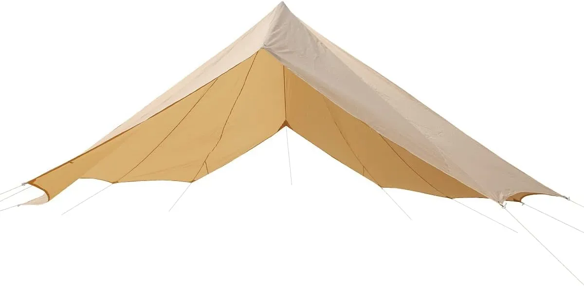 UNISTRENGH Waterproof Tent Tarp Sunshade for 4M 5M 6M Dual Doors Bell Tent, Heavy Duty Oxford Top Roof Cover Shelter for Cotton Canvas Camping Tent (for 5M Double Doors Tent)