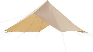 UNISTRENGH Waterproof Tent Tarp Sunshade for 4M 5M 6M Dual Doors Bell Tent, Heavy Duty Oxford Top Roof Cover Shelter for Cotton Canvas Camping Tent (for 5M Double Doors Tent)