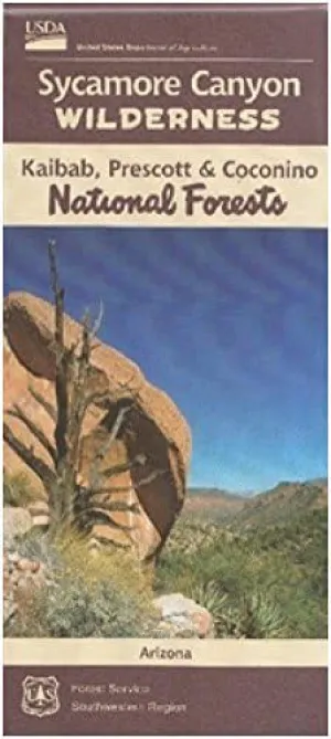 U.S. Forest Service Sycamore Canyon Wilderness Area Map - Waterproof
