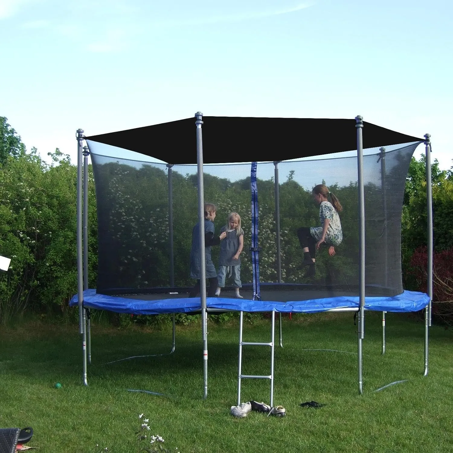 UV Protection Trampoline Canopy – Waterproof Tent Cover with Mesh Ventilation for Round Trampolines | Sunproof Shade Top, Oxford Fabric Shelter, Outdoor Play Accessory, Suitable for Backyard Fun