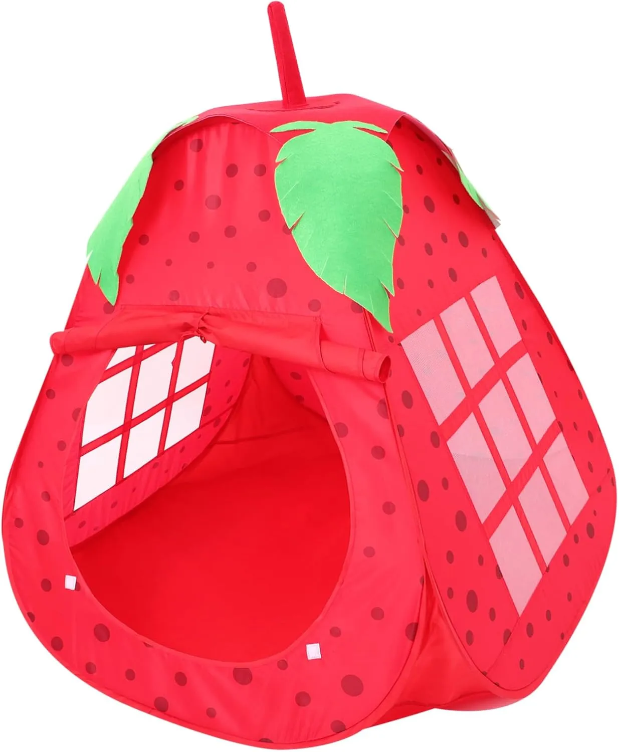 Vaguelly Strawberry Tent Portable Playhouse for Foldable Indoor Castle with Easy Setup Material Fun Design for Imagination and Creativity Tent House