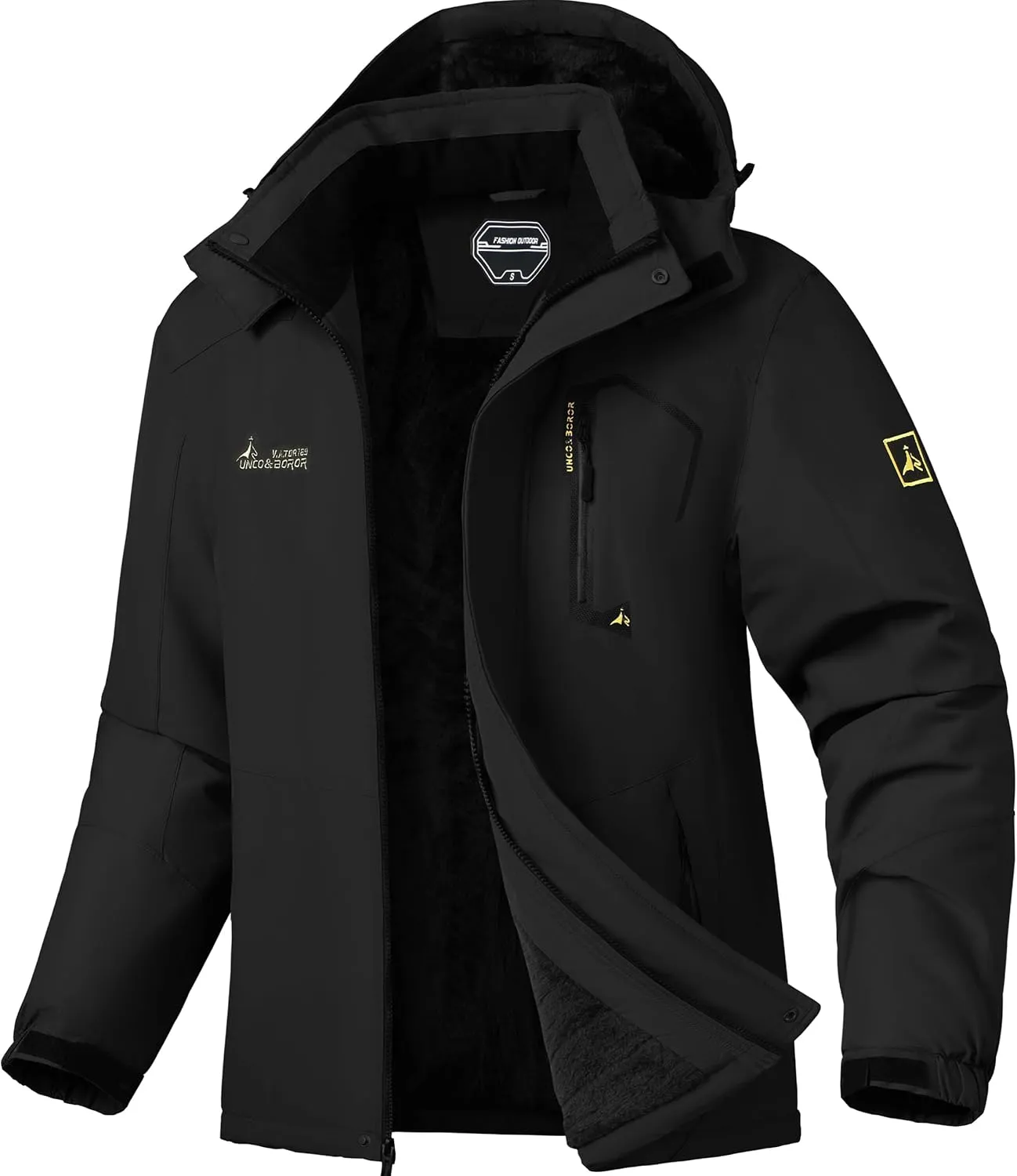 V.A.TOR 189 UNCO&BOROR Men's Winter Thermal Insulated Ski Jacket,Waterproof Coat with Hood for Hiking & Snowboarding