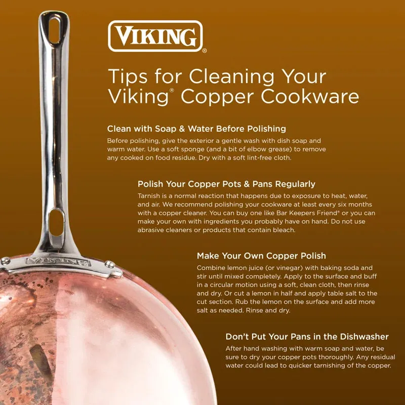 Viking Contemporary 4-Ply Copper 9-Piece Cookware Set