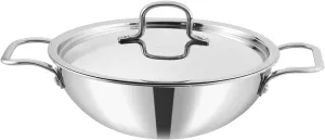 Vinod Smart Triply Stainless Steel Extra Deep Kadai with Lid - 28cm (4.5Ltrs) (Induction Friendly)