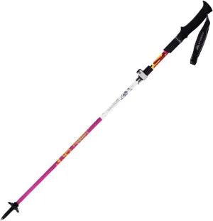 Walking Stick Hiking Poles Carbon Fiber Hiking Poles Ultralight Folding Walking Sticks Lightweight Foldable Walking Poles Hiking Gear Trekking Poles, 115cm, Pink