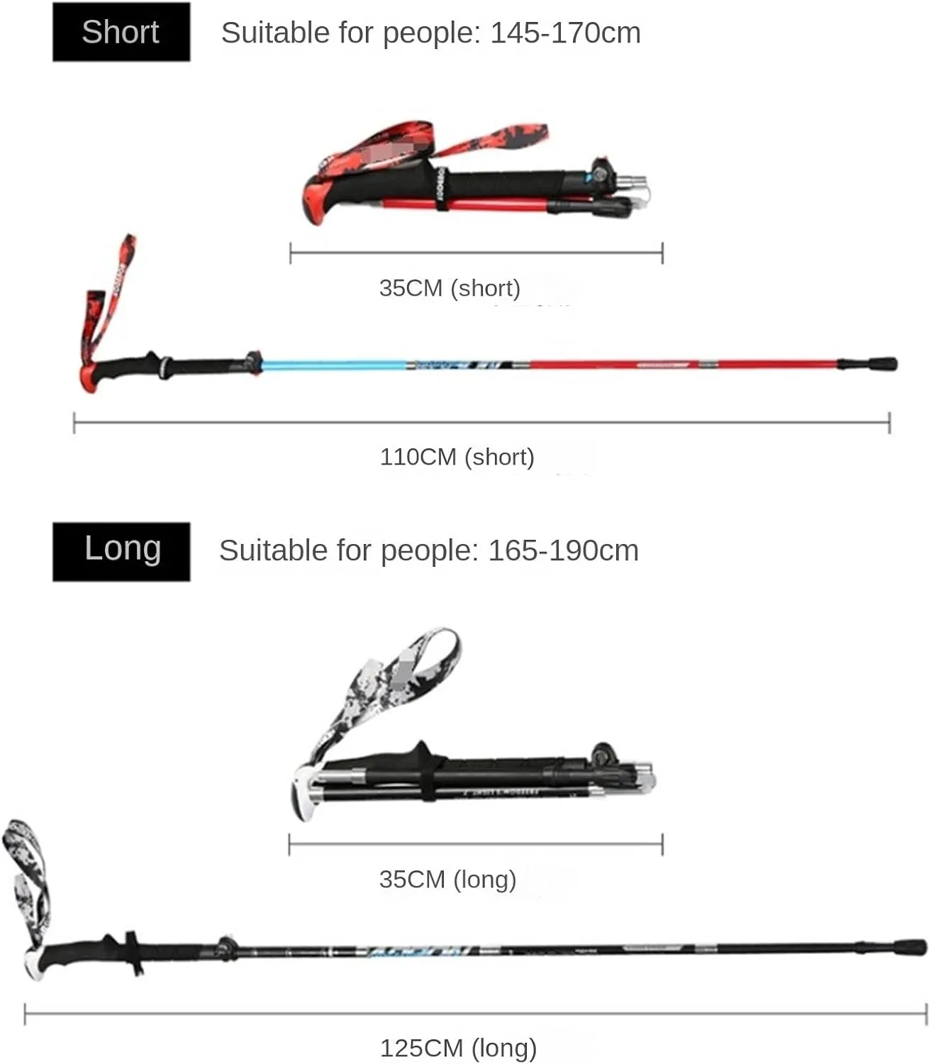 Walking Stick Hiking Poles Hiking Poles Strong Lightweight Walking Sticks Carbon Fiber Trekking Poles for Camping Hiking Gear Trekking Poles