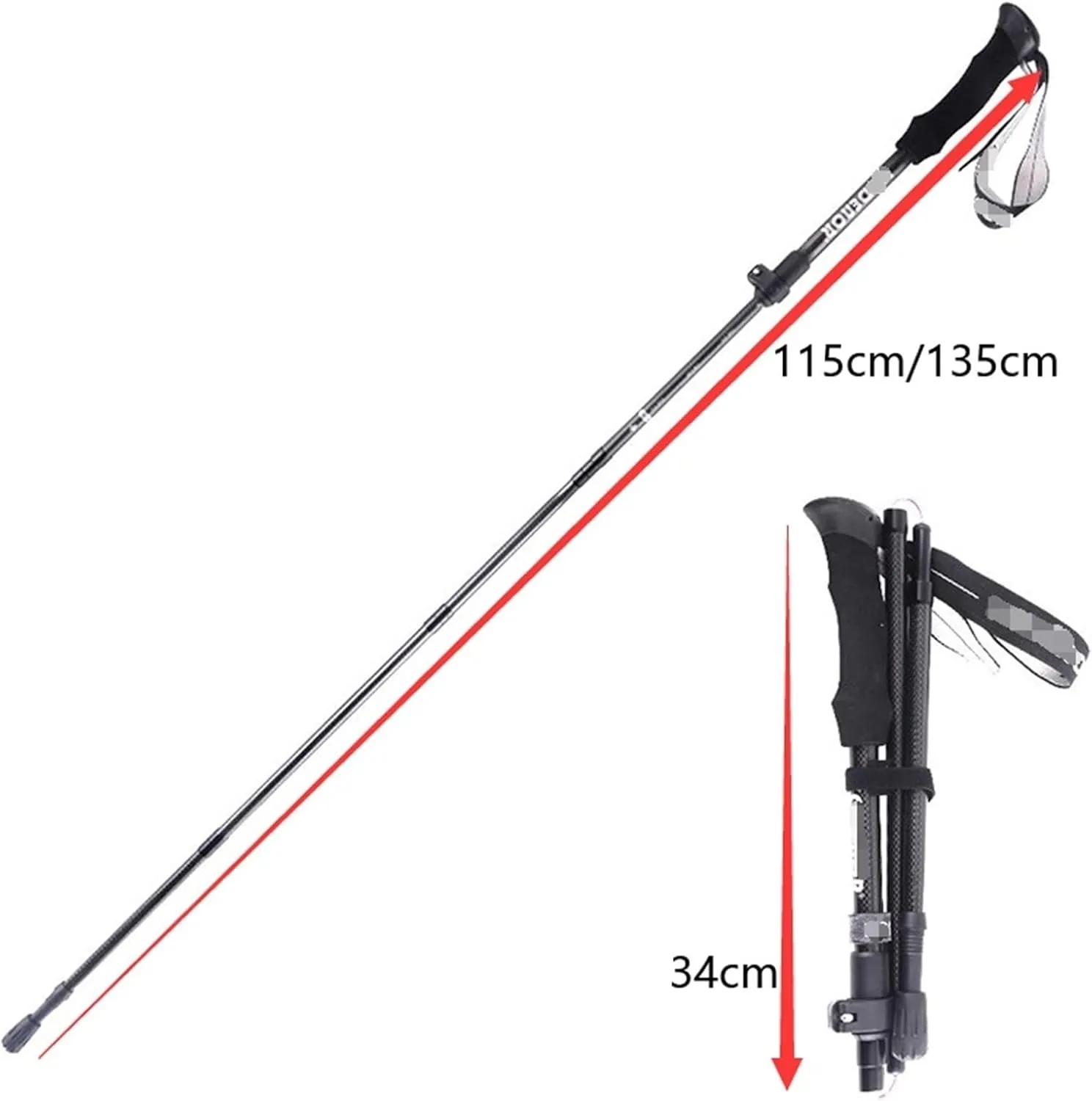 Walking Stick Hiking Poles Lightweight Carbon Fiber Trekking Poles with Foam EVA Grips for Hiking Walking Hiking Gear Trekking Poles