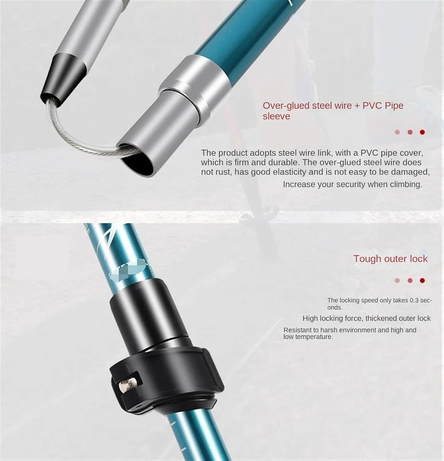 Walking Stick Hiking Poles Ultralight Aluminum Alloy Trekking Poles Hiking Sticks EVA Grip Handle for Mountaining Camping Hiking Gear Trekking Poles