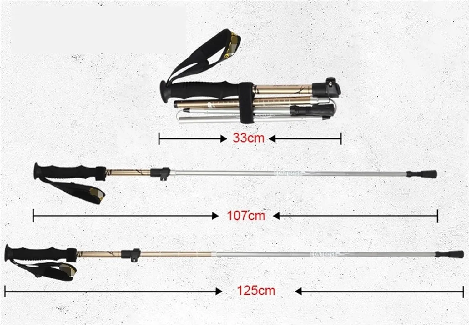 Walking Stick Hiking Poles Ultralight Aluminum Alloy Trekking Poles Hiking Sticks EVA Grip Handle for Mountaining Camping Hiking Gear Trekking Poles