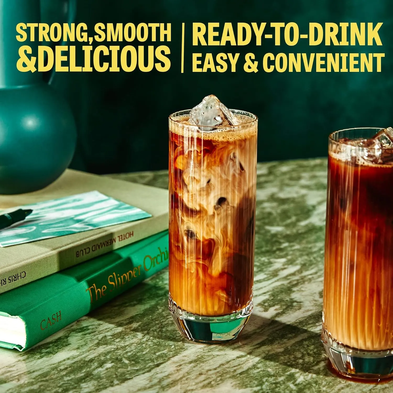 Wandering Bear Straight Black Organic Cold Brew Coffee, 32 fl oz, 6 pack - Extra Strong, Bold, Smooth, Unsweetened, Shelf-Stable, Ready to Drink, 100% Organic, Iced Cold Brewed Coffee Drinks
