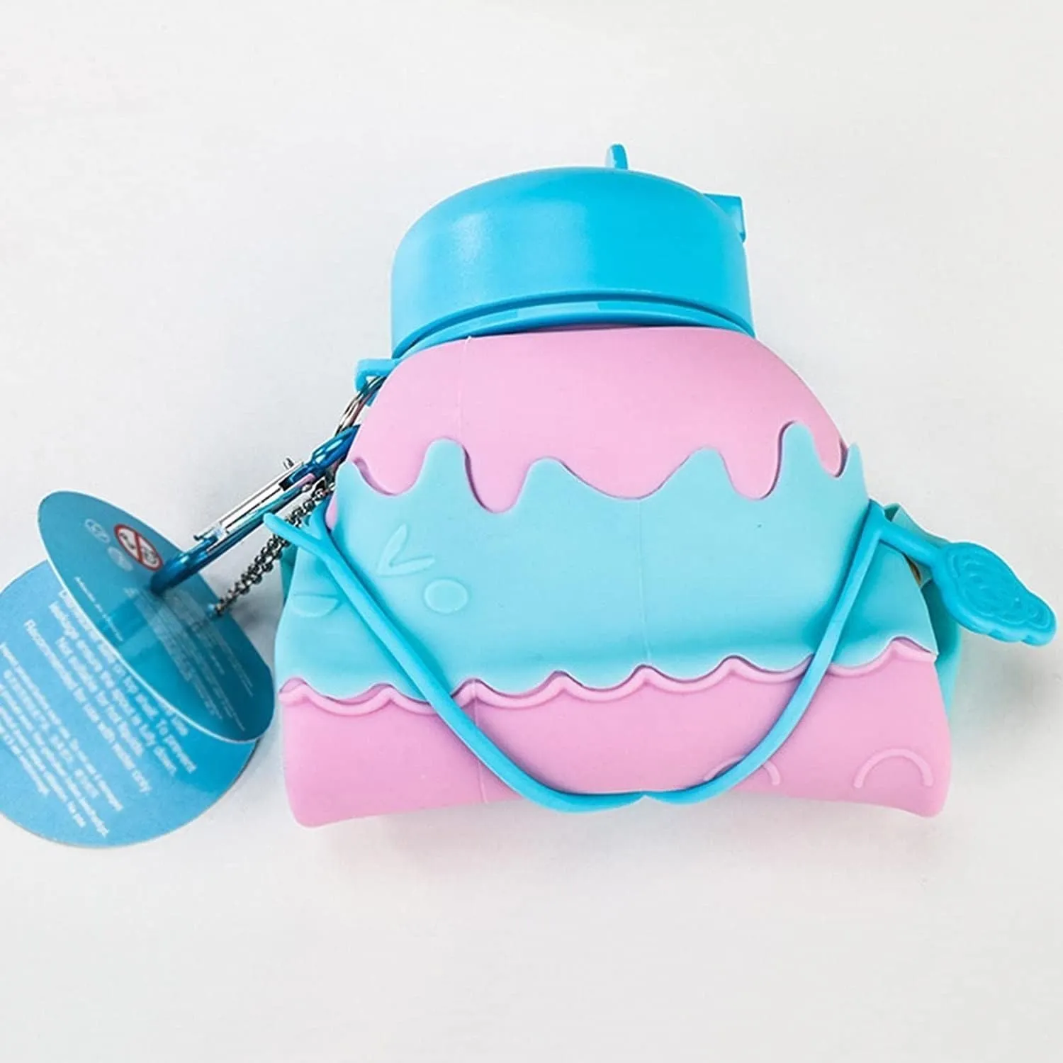 Water Bottle Sports Silicone with Handle and Straw Ice Cream Kettle Outdoor Water Bottle Cartoon Cute Portable Water Cup