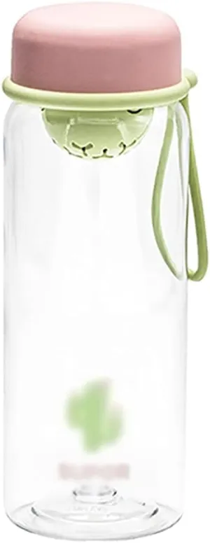 Water Jug Sports Bottle Portable Plastic Water Bottles Filtered Water Bottle for Athletic Excerise Outdoor Hiking Running Sport Bottle (Color : Pink)