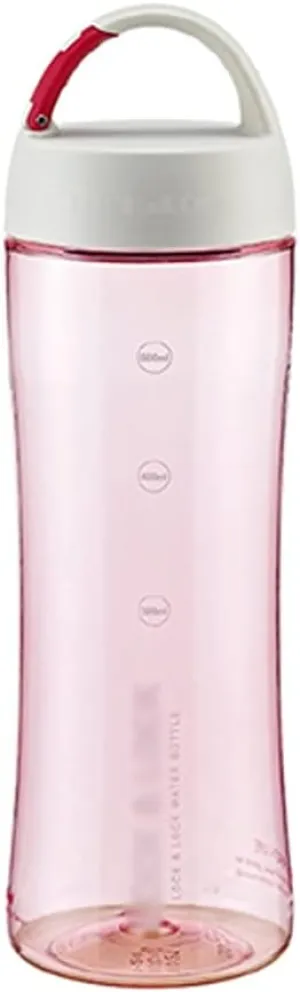 Water Jug Sports Water Bottle Filtered Water Bottle with Handle Plastic Water Bottles for Camping Workouts Outdoor Activity Sport Bottle (Capacity : 500ml, Color : Pink)