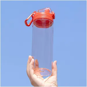 Water Jug Sports Water Bottle with Handle Filtered Water Bottle Pop Open Lid for Camping Hiking Travel Sports Outdoors Sport Bottle (Capacity : 480ml, Color : Red)
