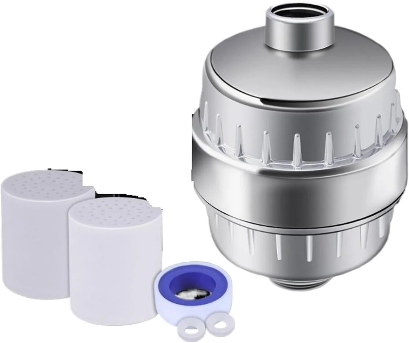 Water Purification Filter Water Shower Filter Purifier for Bathroom Hard Water Softener Chlorine Removing Bathing Filtered(Blue)