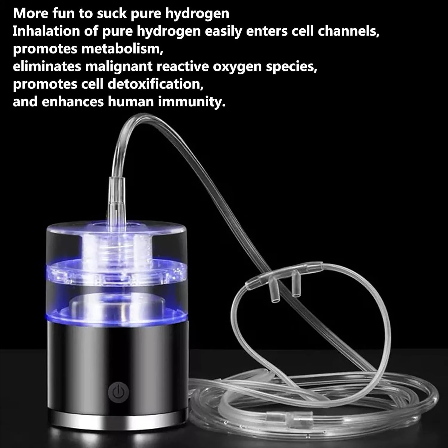 Water Purifiers, Hydrogen Alkaline Water Bottle Hydrogen Water Ionized Generator with SPE and PEM Technology 3 Mins Make Hydrogen Content to 1200-1600 PPB with Inhaler & Bottle Adapter 380Ml