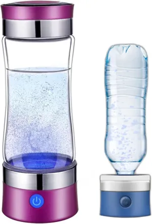 Water Purifiers, Hydrogen Water Bottle Portable Hydrogen Water Ionizer Generator Ionizer SPE/PEM Membrane Technology Make Hydrogen Content Up to 1000-1200 PPB High Concentration USB Rechargeable 320