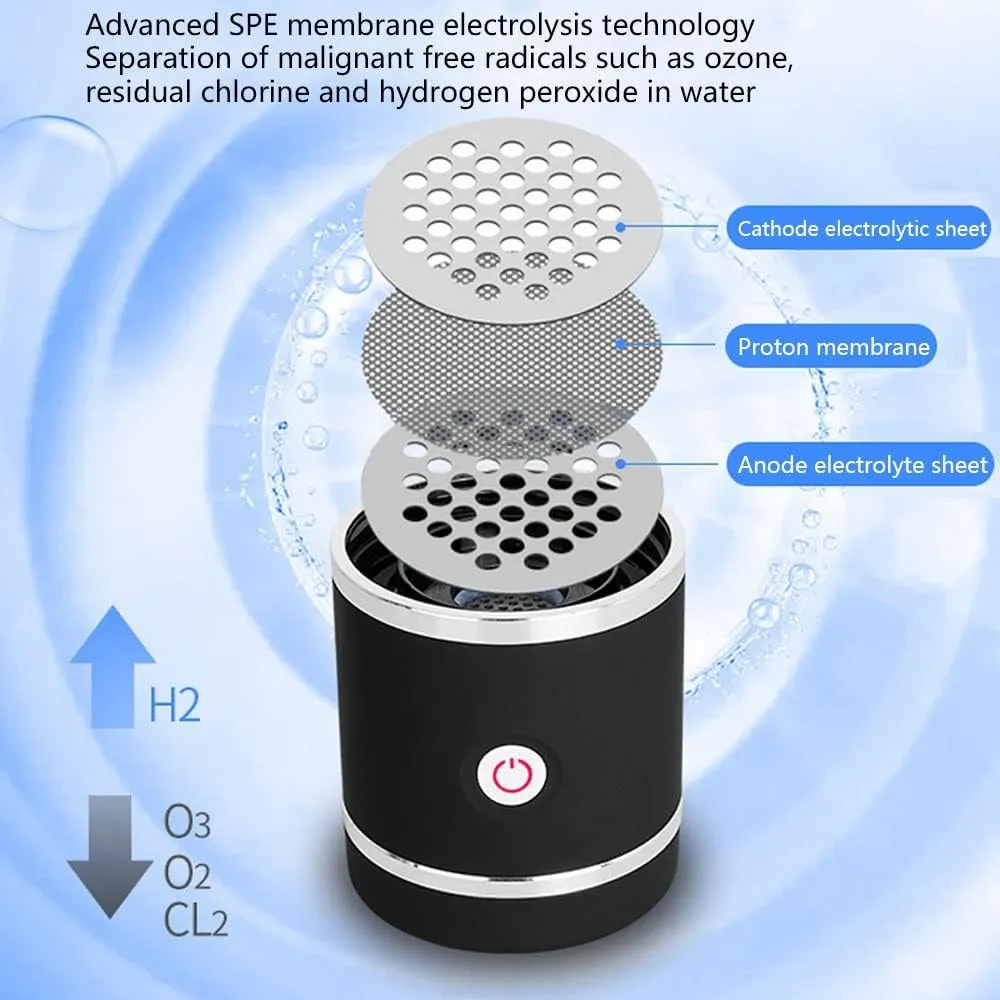 Water Purifiers, Hydrogen Water Generator Ionizer Hydrogen Rich Water Bottle with SPE and PEM Technology Make Hydrogen Content Up to 1200-1500 PPB Discharge Ozone and Chlorine Self- Cleaning Functio