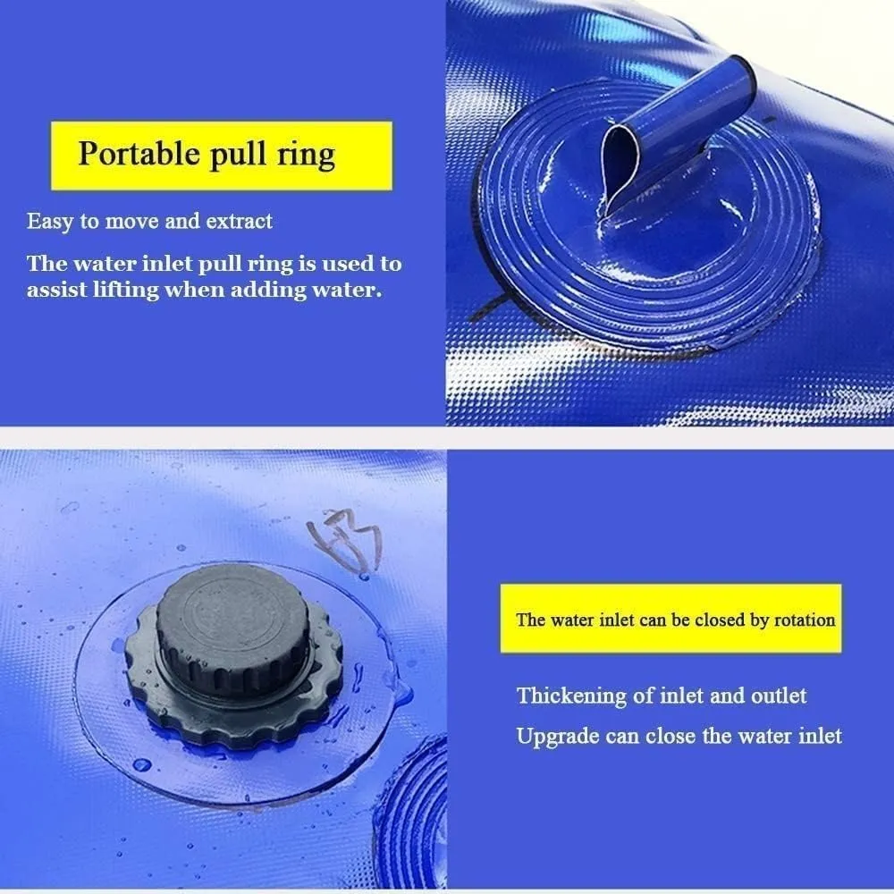 Water Storage Bladder Collapsible Water Storage Containers Portable Emergency Water Storage Bladder With Faucet, PVC Water Tank For Agricultural Outdoor Construction ( Size : 1893L/500Gal/1.8*1.2*0.88