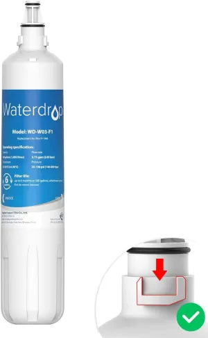 Waterdrop F-1000,4204490 Water Filter, Replacement for Sub-Zero® 4204490, 4290510, InSinkErator® F-1000 F-2000 F-3000 Filter and AquaPure AP Easy C-Complete, Subzero Water Filter,NSF/ANSI 42