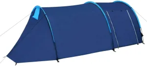 Waterproof Camping Tent for Memorable Adventures, Spacious for 4 People, Easy Setup and Versatile Travel, Navy Blue/Light Blue
