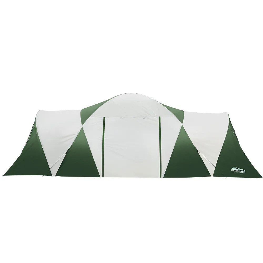 Weisshorn Family Camping Tent 12 Person Hiking Beach Tents (3 Rooms) Green-VIC_Metro