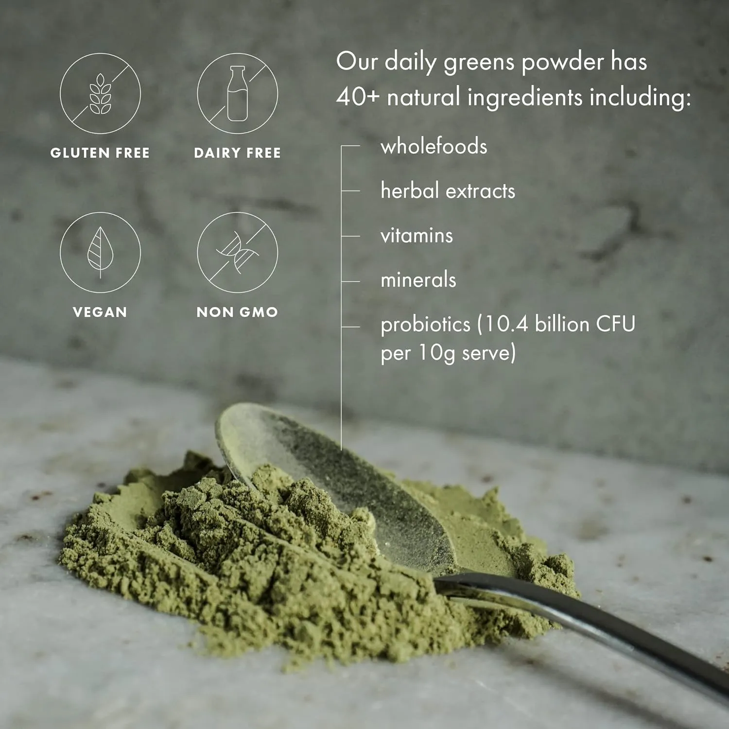 WelleCo The Super Elixir Daily Greens Powder, Probiotic Drink Mix with Whole Foods, Gluten Free, Vegan Gut Health Powder, Energy, Immunity, Healthy Skin, Hair & Nails (300g, Lemon Ginger)