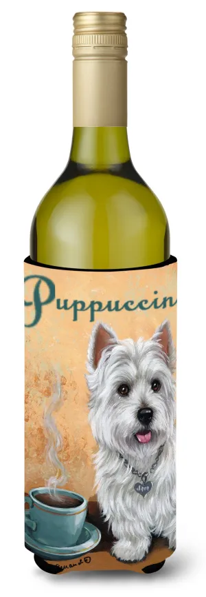 Westie Puppuccino Wine Bottle Hugger PPP3225LITERK