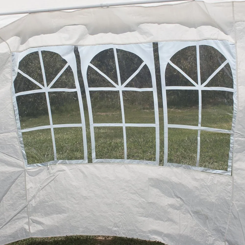 White 10-ft x 30-ft Gazebo Canopy Tent (5 or 8 Removable Walls)