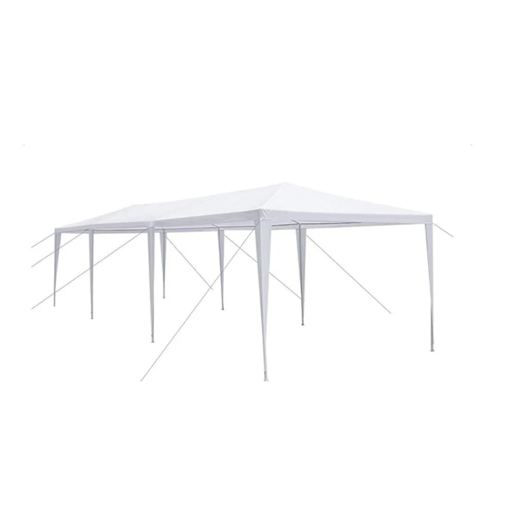 White 10-ft x 30-ft Gazebo Canopy Tent (5 or 8 Removable Walls)