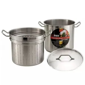 Winco SSDB-12S 12qt S/S Steamer/Pasta Cooker (Price/Set)