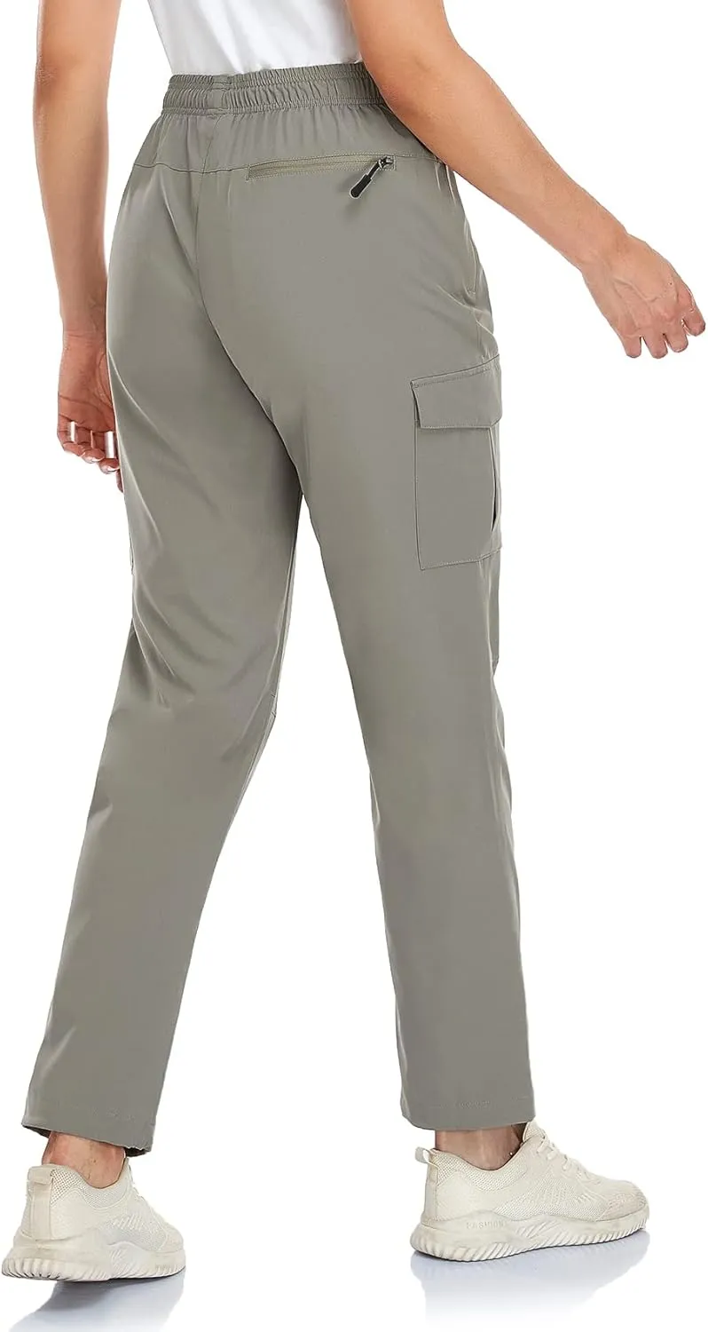 Women's Cargo Hiking Pants Camping Fishing Drift Quick Dry Water Resistant UPF50  Workout Travel Pants 5 Zip Pockets