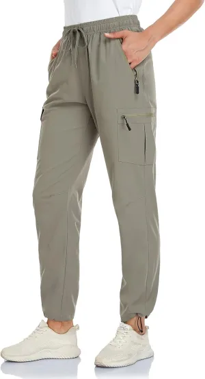 Women's Cargo Hiking Pants Camping Fishing Drift Quick Dry Water Resistant UPF50  Workout Travel Pants 5 Zip Pockets