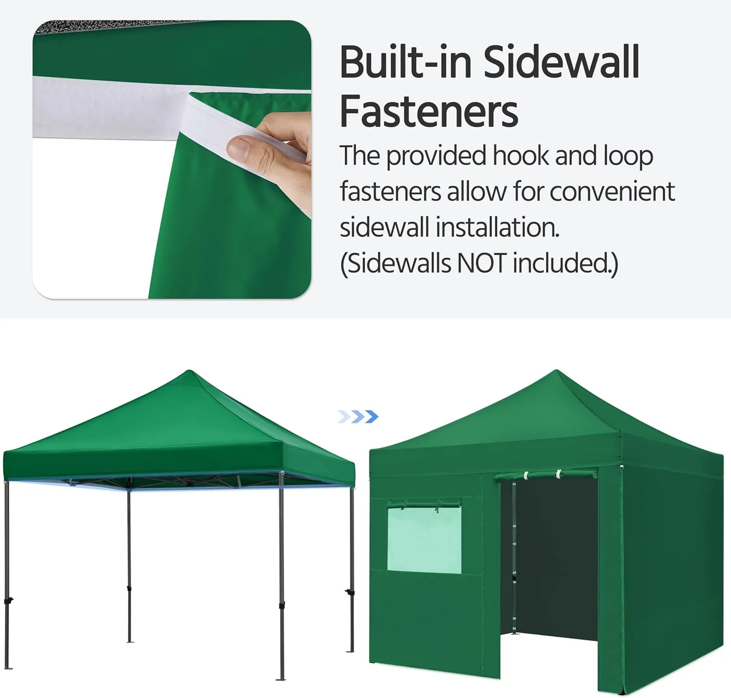 Yaheetech Canopy Tent, Commercial Instant Heavy Duty Canopy, 500D Waterproof Adjustable Canopy with Wheeled Carry Bag, 4 Sandbags and 4 Stakes (10x10, Dark Green)