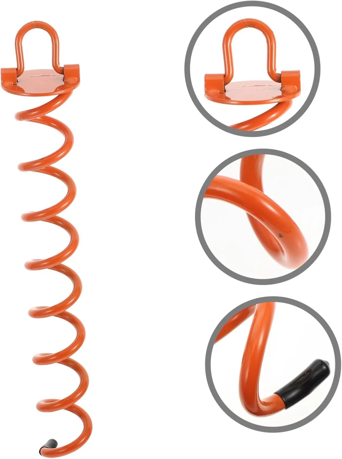 Yardwe 1pc Spiral Ground Stake for Camping Tents and Outdoor Use Durable Iron Pegs for Securing Tarps Awnings and in Windy Conditions for Gardening and Landscaping