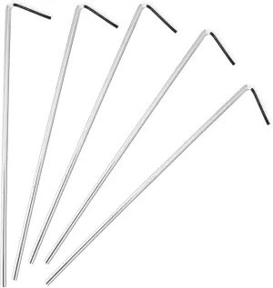 Yardwe Camping Accessories 20pcs Tent Stakes Set Ground Nail Stakes Curved Design for Tent Spikes Fixation